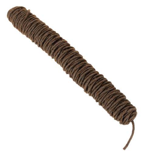 položky Knôtová niť, vlnená šnúrka, hnedá, 55 m ozdobná šnúrka na kvetinárstvo a remeslá
