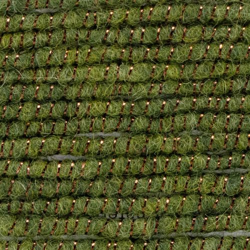 položky Zelená vlnená šnúrka so zlatou niťou, 5m x 5mm s drôtom, na dekoráciu a tvorenie