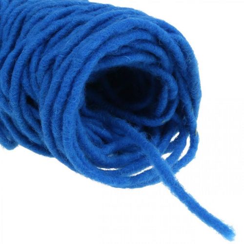 položky Knôtová plstená šnúra s drôtom 30m modrá