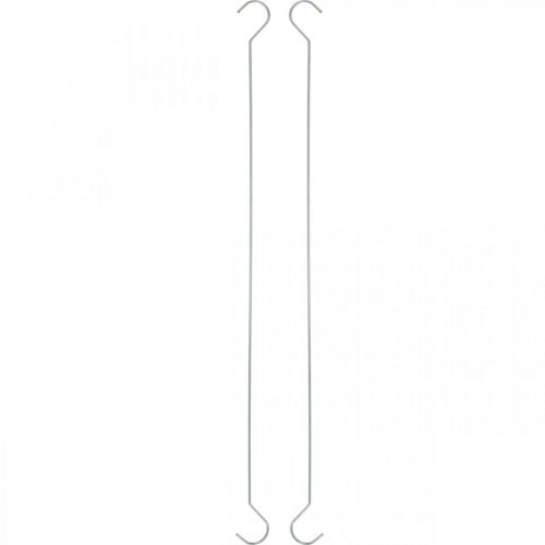 položky Kovový háčik, dvojháčik strieborný XL L40cm 5ks