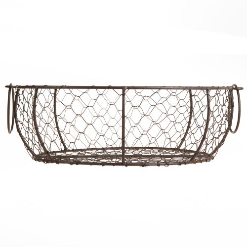 položky Drôtená miska na košík s rúčkou hnedá Ø35/30/25 cm Sada 3 ks