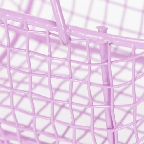 položky Drôtený košík s drevenou rúčkou, ideálny pre moderné bývanie a štýlovú dekoráciu, 17 cm, 6 kusov