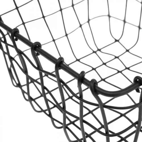 položky Úložný košík, košík na sadenie, mini drôtený košík štvorcový 12×12cm 2ks