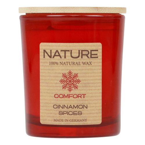 položky Vonná sviečka v sklenenej sviečke z prírodného vosku Cinnamon Spices 85×70mm