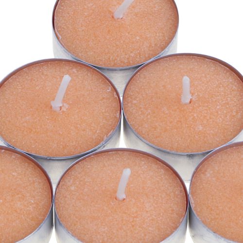 položky Vonné sviečky pomaranč, čajové sviečky vôňa, izbová vonná sviečka Ø3,5cm V1,5cm 18 kusov