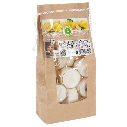 položky Vonné čajové sviečky s citronelou na romantické večery doma alebo v záhrade, 25 mm, 7 h, 18 kusov