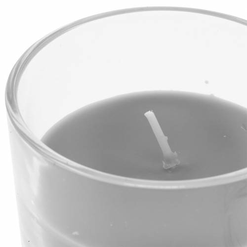 položky Vonná sviečka v skle vanilkovo sivá Ø8cm V10,5cm