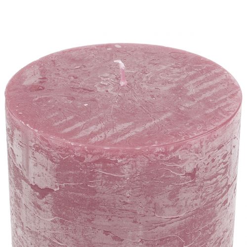 položky Jednofarebné sviečky starožitné ružové 50x100mm 4ks