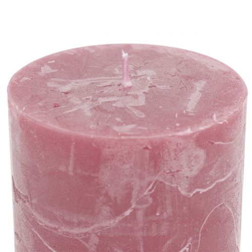 položky Jednofarebné sviečky starožitné ružové 60x80mm 4ks