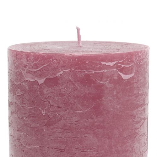 položky Jednofarebné sviečky starožitné ružové 85x120mm 2ks