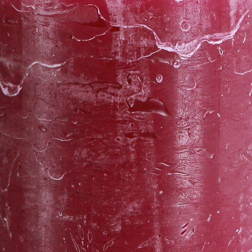 položky Jednofarebné stĺpové sviečky bobuľovo fialové 70x120 mm 4 kusy - Ideálne na dekoráciu stolov a osláv