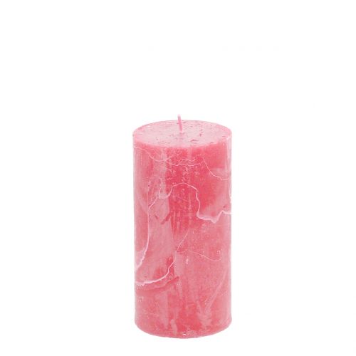 Floristik24 Jednofarebné sviečky ružové 50x100mm 4ks