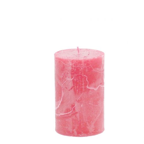 Floristik24 Jednofarebné sviečky ružové 60x100mm 4ks