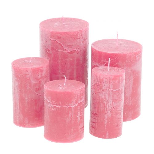 položky Farebné ružové sviečky rôznych veľkostí