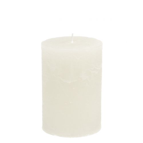 Jednofarebné sviečky biele 85x120mm 2ks