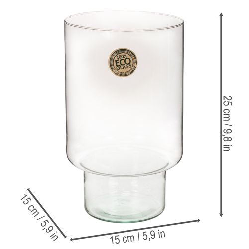 Sklenená valcová nádoba Eco Glass 25 cm | Floristik24.sk