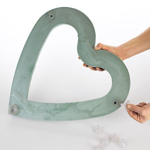 položky Kvetinové penové srdce otvorené zásuvný materiál zelená 38cm 2 kusy svadobná dekorácia