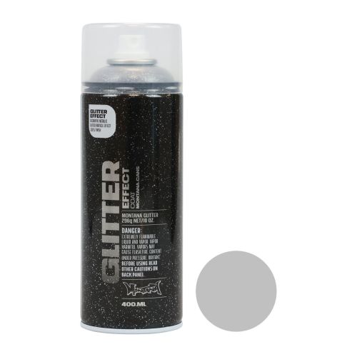 Floristik24 Glitter Spray Silver Montana Effect Glitter Spray Spray Paint 400 ml