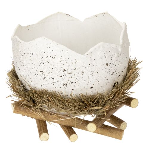 Floristik24 Veľkonočná miska hniezdo v tvare vajíčka na jarnú dekoráciu 11 cm 4 ks