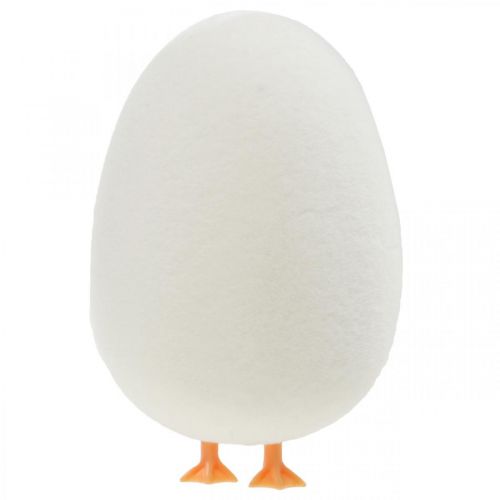 položky Deko vajíčko s nožičkami Veľkonočné vajíčka krémové Vtipná veľkonočná dekorácia V13cm 4ks