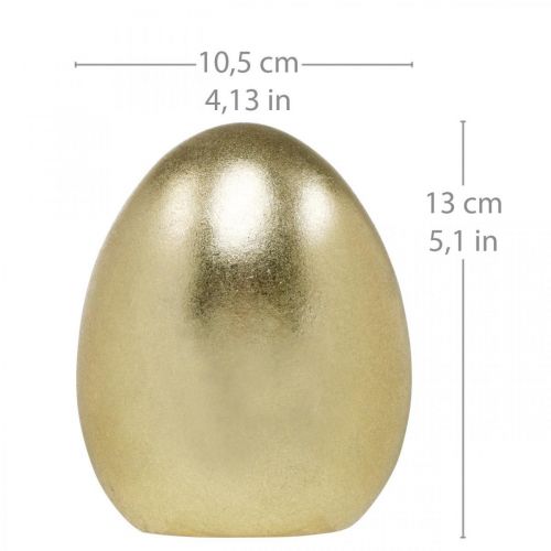 položky Zlaté ozdobné vajíčko, dekorácia na Veľkú noc, keramické vajíčko V13cm Ø10,5cm 2ks