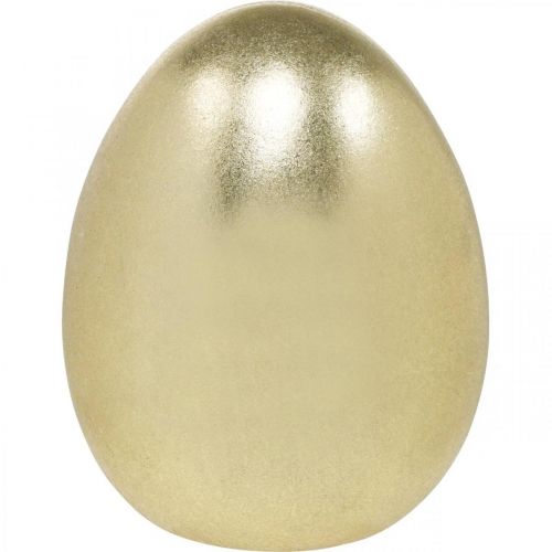 Floristik24 Keramické vajíčko zlaté, ušľachtilá veľkonočná dekorácia, dekoračný predmet vajíčko metalíza V16,5cm Ø13,5cm