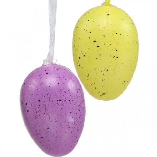 položky Veľkonočné vajíčko na zavesenie plastové vajíčko rôzne farby V6cm 12 kusov