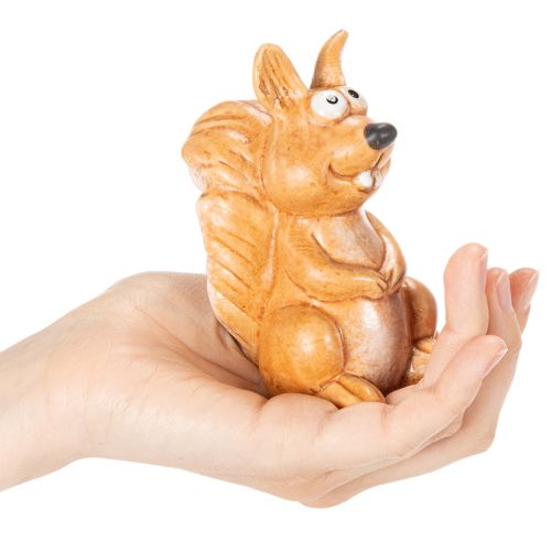 Figúrka sediacej veveričky na jesennú dekoráciu, 10 cm | Floristik24.sk