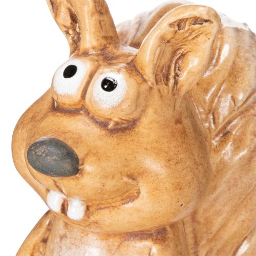 Figúrka sediacej veveričky na jesennú dekoráciu, 10 cm | Floristik24.sk