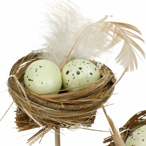 položky Deco plug vtáčie hniezdo, veľkonočná dekorácia, hniezdo s vajíčkami 23cm 6ks