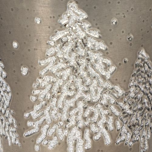 Dekoratívne vedro s jedličkami a drevenou rukoväťou, 13 cm | Floristik24.sk