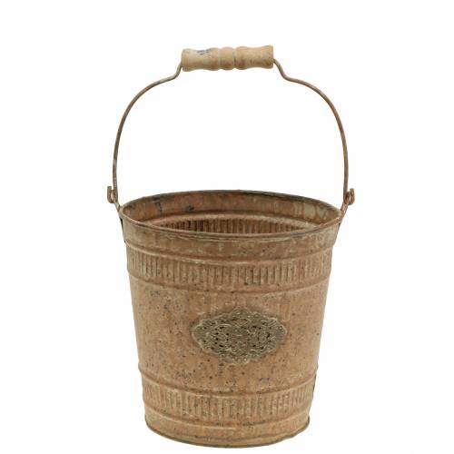 Floristik24 Deco Bucket Shabby Chic Vintage Ø12,5cm V12cm