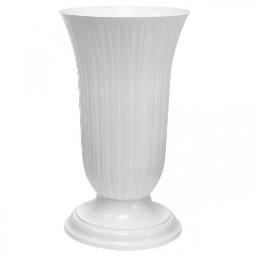 Lilia biela plastová váza Ø28cm V48cm