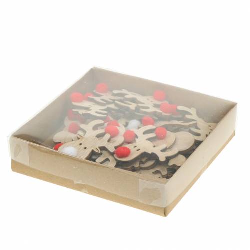 Floristik24 Losie hlavy deko roztrúsené drevo 4,5cm 36p