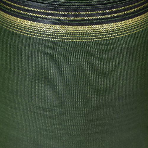 položky Elegantná moaré stuha na veniec, 175 mm, tmavozelená s perleťovým okrajom a taftovou väzbou na slávnostné príležitosti