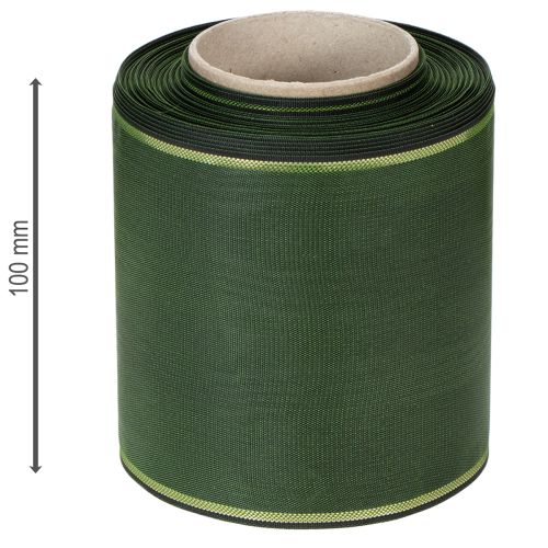 položky Elegantná moaré zelená stuha na veniec so zlatým okrajom, 100 mm x 25 m, na pohrebnú floristiku a dekoráciu