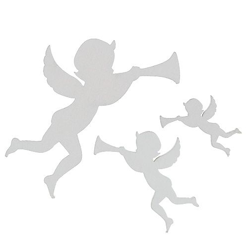 Floristik24 Anjel mix biely 3,5cm - 8,5cm 54p