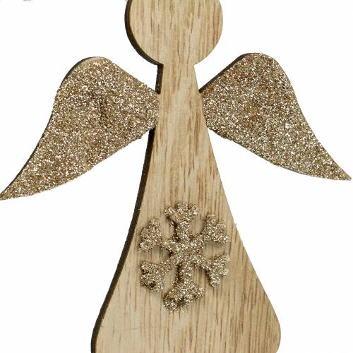 položky Deko vešiak drevený anjel trblietky 10cm 12ks
