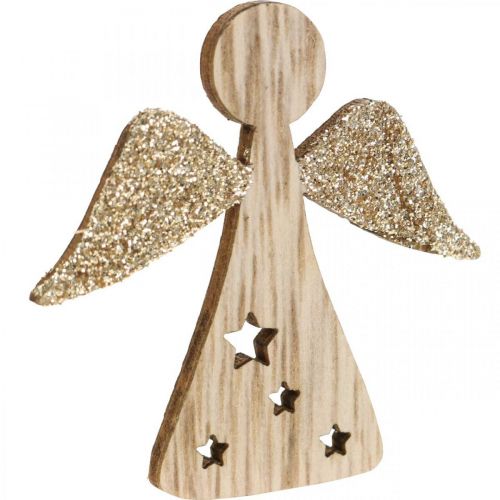 položky Bodová dekorácia anjel drevená dekorácia na stôl Vianočná 5cm 48p