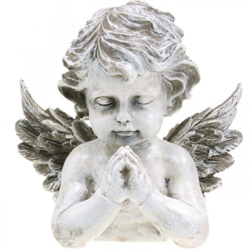Floristik24 Modliaci sa anjel, smútočné kvety, busta anjelika, výzdoba na hrob V19cm Š19,5cm