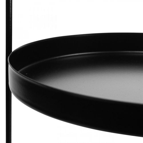 položky Stojan na tortu ozdobný podnos stolová polica kovová čierna V30cm Ø20cm