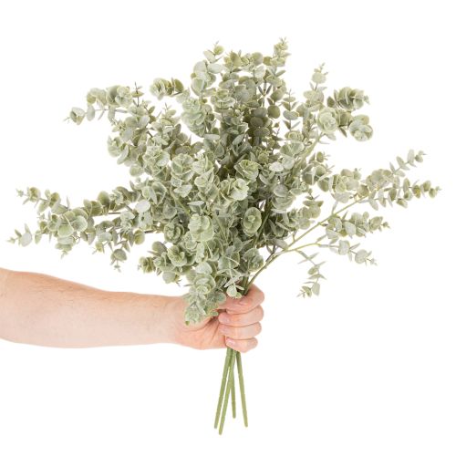 Umelá vetvička eukalyptu, dekoratívna vetvička do vázy a kytice, 49 cm, 4 kusy | Floristik24.sk
