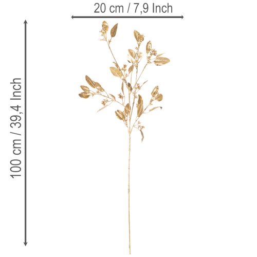 Umelá vetvička eukalyptu, dekoratívna vetvička do vázy, 100 cm | Floristik24.sk