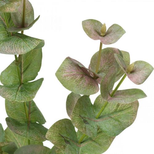 položky Umelá vetvička eukalyptu deco zelená rastlina zelená, ružová 75cm