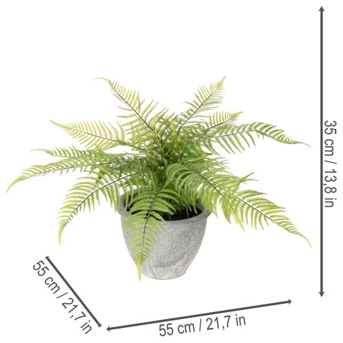 Umelá papraď v kvetináči do obývačky a kancelárie, 35 cm | Floristik24.sk