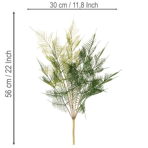 Umelá dekorácia z papraďovej vetvy, zelená, realistická, 56 cm | Floristik24.sk
