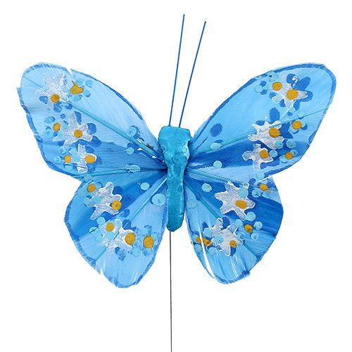 položky Motýľ z peria 8,5 cm zadok. 12 ks