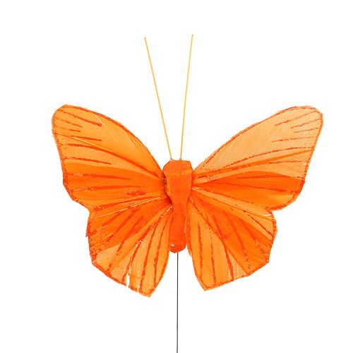 položky Motýľ z peria 8cm oranžový 24ks