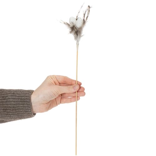 položky Dekoratívne kolíky z pierok s prírodným perím, veľkonočná dekorácia pre elegantné aranžmány, 37 cm, 12 kusov