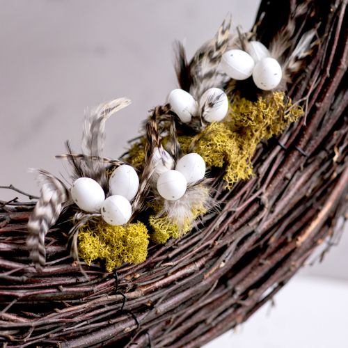 položky Dekoratívne kolíky z pierok s prírodným perím, veľkonočná dekorácia pre elegantné aranžmány, 37 cm, 12 kusov